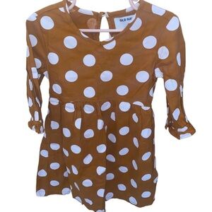 Oldnavy Polka dot mustard toddler dress size 4t